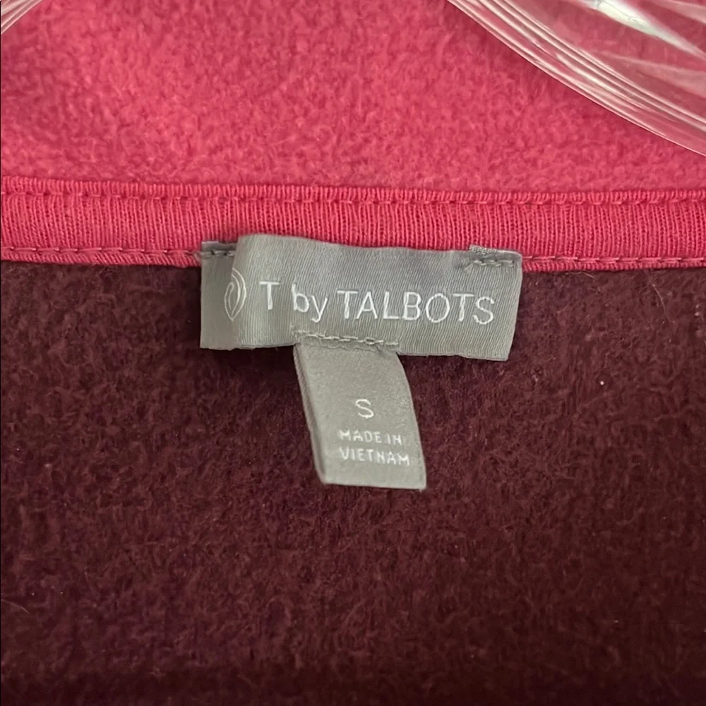 Talbots Red and Pink Long Sleeve Fleece Hoodie - Picture 2 of 5